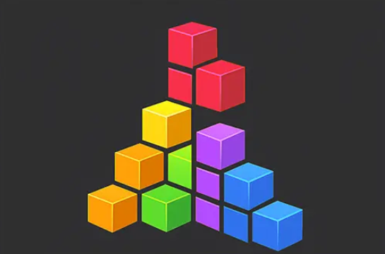 Cubes de couleur empilés